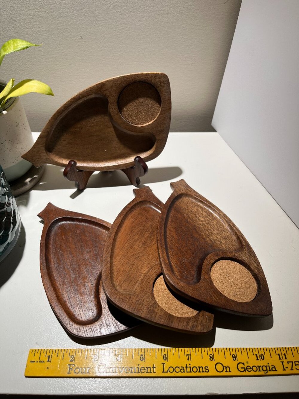 Vintage Woodcrest Styson Appetizer serve trays